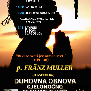 Duhovna obnova i molitveno bdjenje uoči Svih svetih na Malešnici